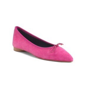 NUR ITALY Fuchsia Made In Italy Suede Isabella Flats